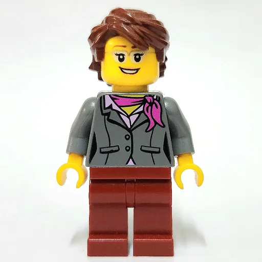Dark Bluish Grey Torso (Dark Red Legs, Reddish Brown Hair)