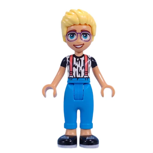 Olly (Animal Print Shirt, Dark Azure Pants, Black Shoes)