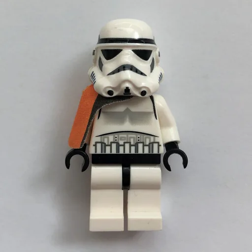 Sandtrooper Squad Leader / Captain (Orange Pauldron, Neck Bracket, Plain Black Head, Dotted Mouth print)