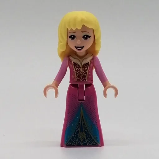 Aurora (Dark Pink Dress, Dark Azure/Blue Decorations)