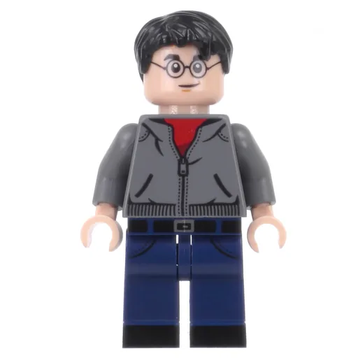 Harry Potter (Dark Bluish Gray Jacket over Red Shirt, Dark Blue Legs)