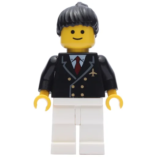Pilot (Black Torso, White Legs, Black Hair)