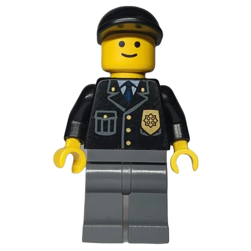 Police (Black Torso, Dark Bluish Grey Legs, Black Cap)