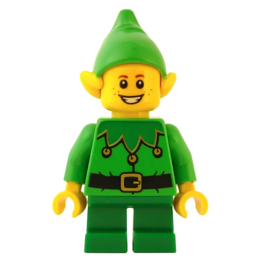 Elf (Bright Green Torso, Green legs, Bright Green Hat, Broad Smile)