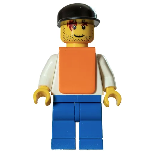 White Torso (Orange Vest, Blue Legs, Black Cap, Smile)