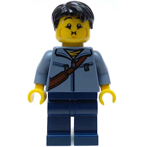 Sand Blue Torso (Dark Blue Legs, Black Hair)