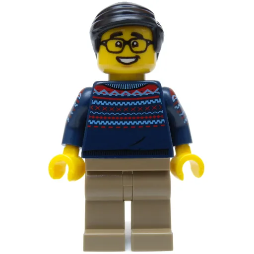 Dark Blue Torso (Tan Legs, Black Hair)