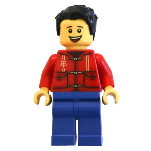 Red Torso (Blue Legs, Black Hair, Tan Bag)