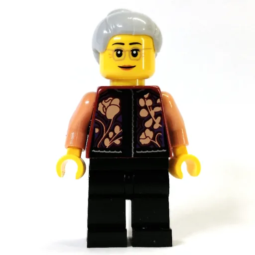 Dark Red Torso (Black Legs, Light Bluish Grey Hair)