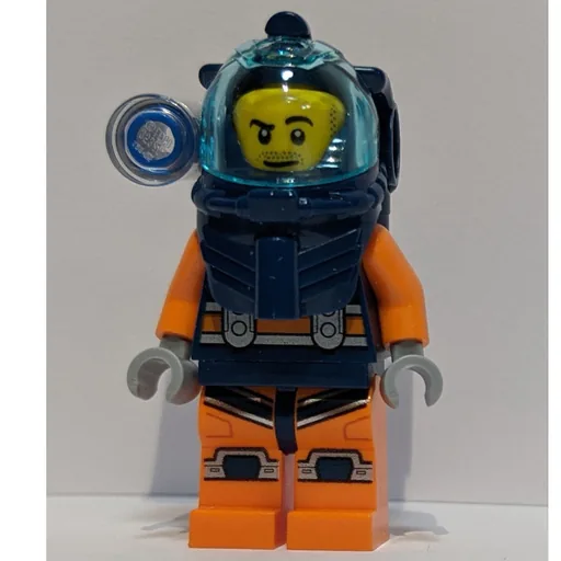 Diver (Dark Blue Torso, Orange Legs, Dark Blue Helmet)