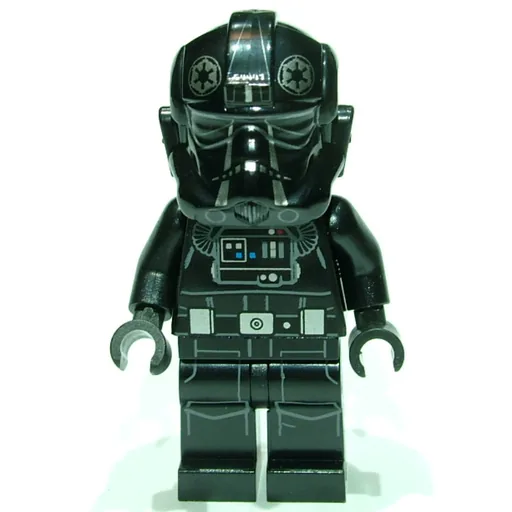 TIE Pilot (Printed Legs, Two Silver Stripes on Helmet, Silver Belt Pouches, Closed Mouth)