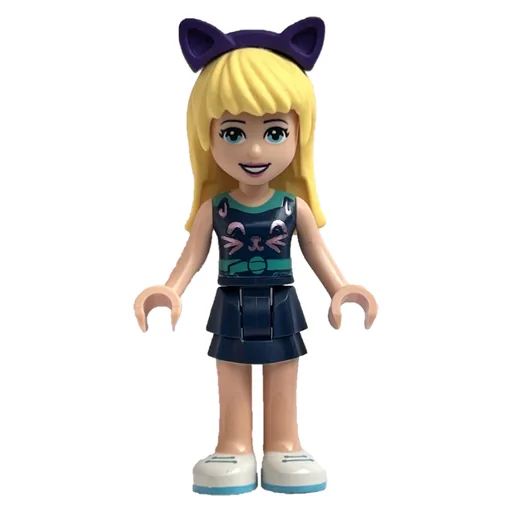 Stephanie (Dark Turquoise Top, Dark Blue Skirt, Dark Purple Cat Ears)