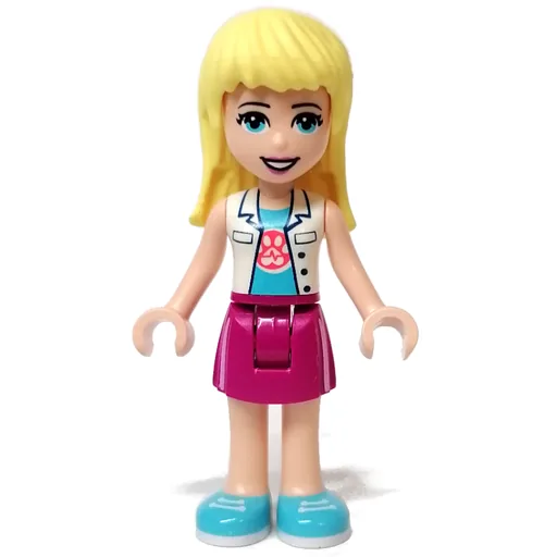 Stephanie (White Doctor Coat, Magenta Skirt)