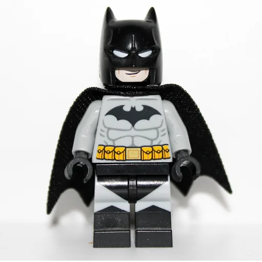 Batman (Light Bluish Gray Suit, Black Cape and Cowl, Black Head)