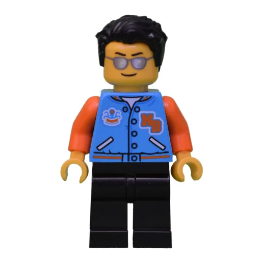 Dark Azure Torso (Black Legs, Black Hair, Sunglasses)