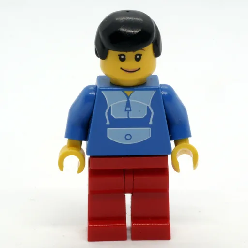 Blue Torso (Red Legs, Black Hair)