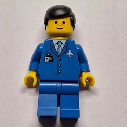 Pilot (Blue Torso, Blue Legs, Black Hair)