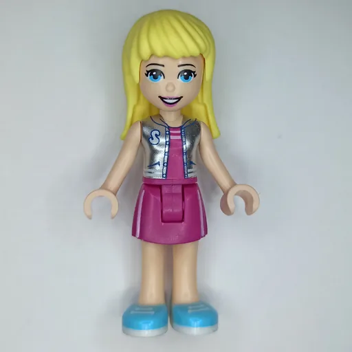 Stephanie (Silver Top, Magenta Skirt)