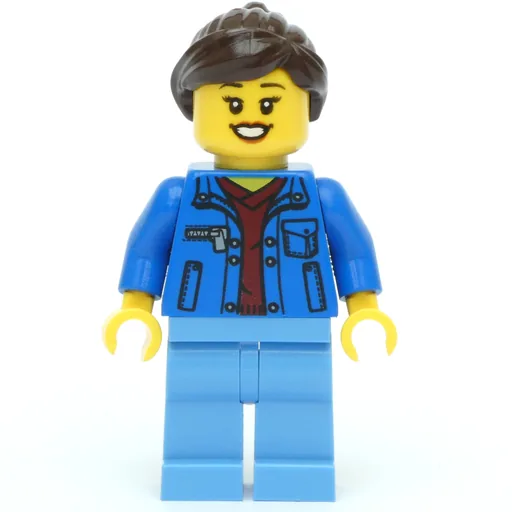 Blue Torso (Medium Blue Legs, Dark Brown Hair)