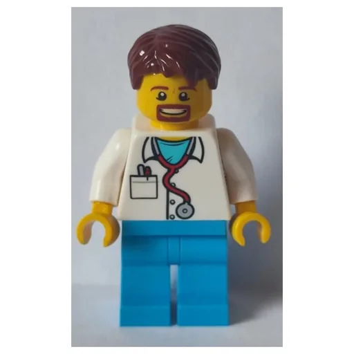 Doctor Dokter (Dark Azure Legs, Reddish Brown Hair, Beard)
