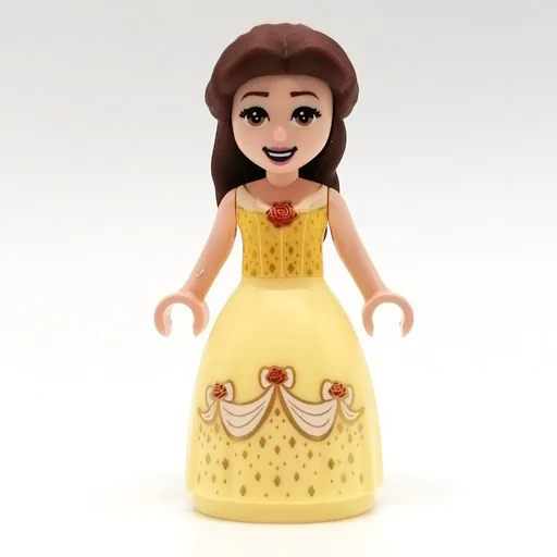 Belle (Bright Light Orange and Bright Light Yellow Full Dress with Roses, Open Mouth)