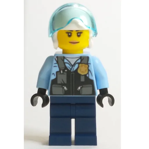 Policewoman (Helicopter Pilot, Bright Light Blue Shirt, Helicopter Pilot)
