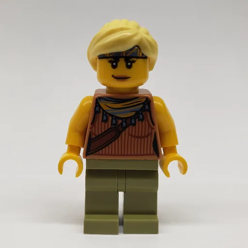 Jessica Sharpe (Vest Top with Necklace, Olive Green Legs, Bright Light Yellow Hair)