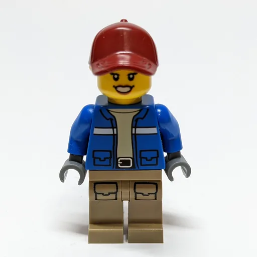 Woman (Blue Jacket, Dark Red Cap)