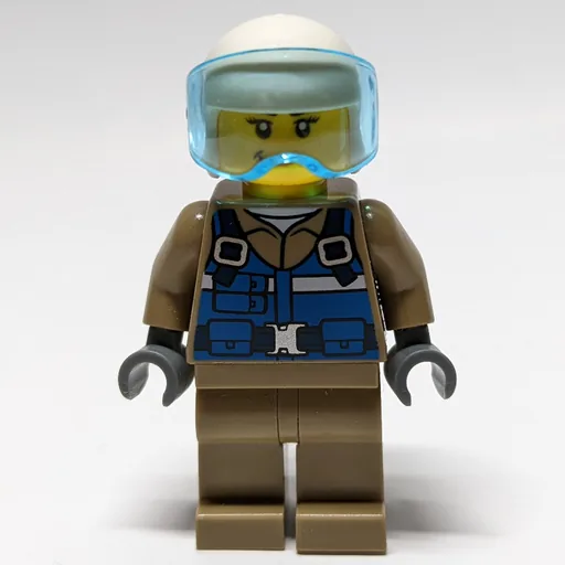 Woman (Pilot, Blue Vest, White Helmet)