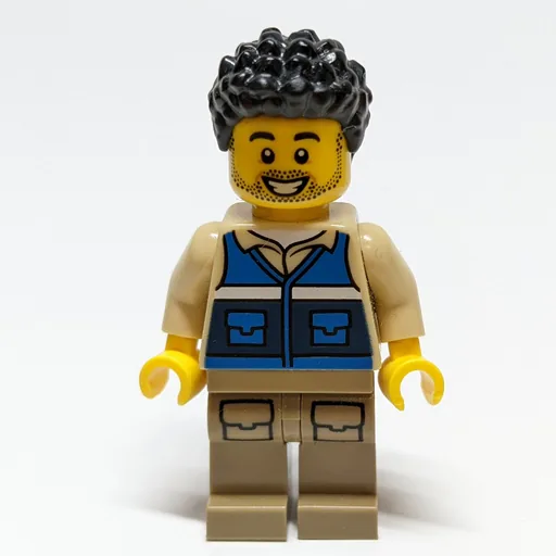 Man (Blue Vest, Black Hair)
