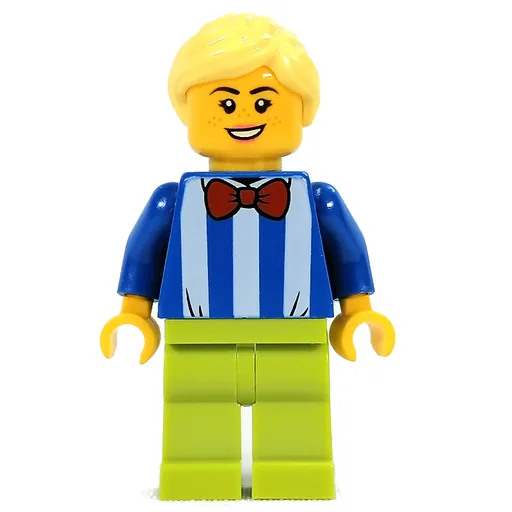 LEGO minifig Blue Torso with White Stripes (fig-011449)