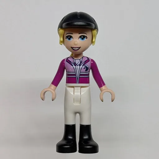 Stephanie (Magenta/Bright Pink Torso, White Pants, Black Cap)