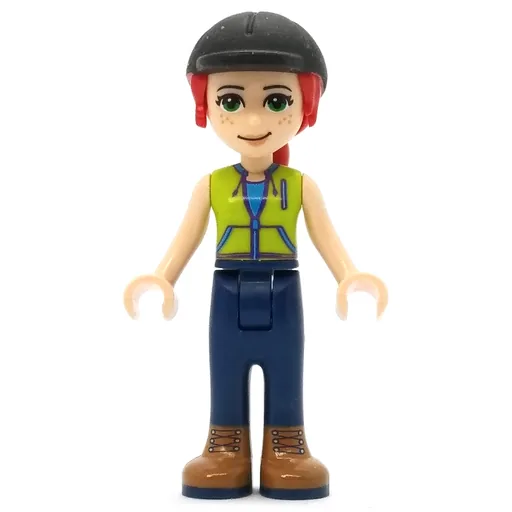 Mia (Lime Top, Dark Blue Pants, Black Cap)