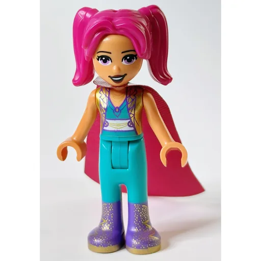 Camila (Gold Jacket, Dark Turquoise Pants, Magenta Hair, Cape)