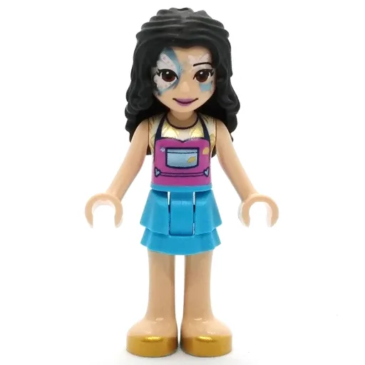 Emma (Dark Pink Top, Dark Azure Skirt, Face Paint)