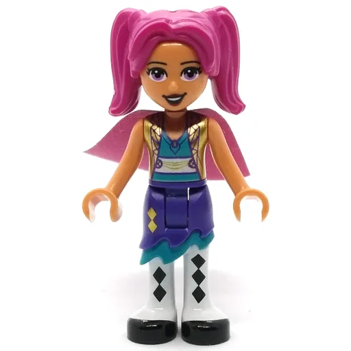 Camila (Gold Jacket, Dark Purple Skirt, Magenta Hair, Cape)