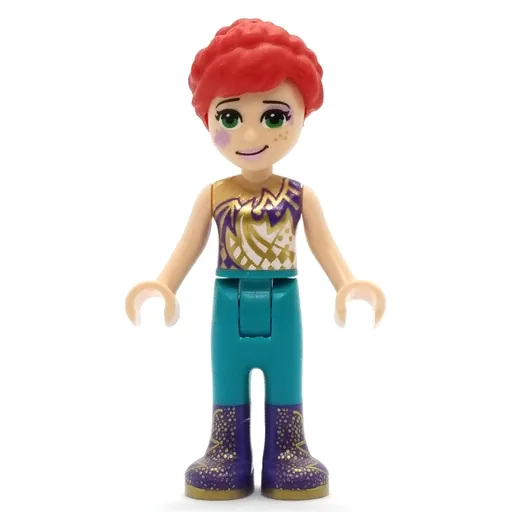 Mia (Gold/Dark Purple Top, Dark Turquoise Pants, Face Paint)