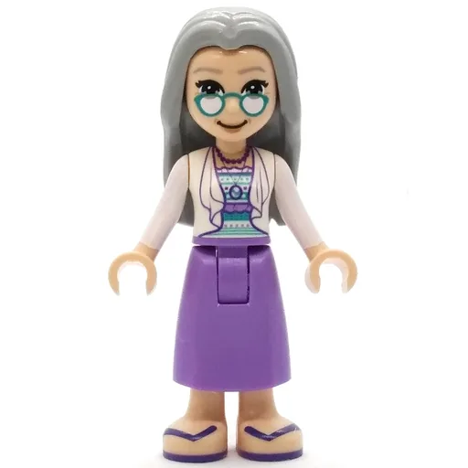 Nora (White Top,  Medium Lavender Dress, Light Bluish Grey Hair)