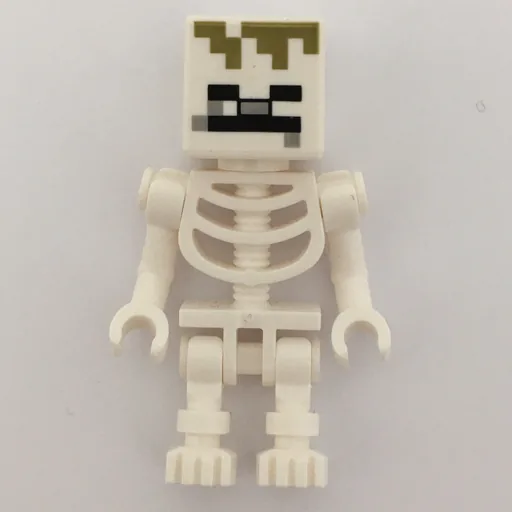 Skeleton (Square Skull, Olive Green Pixels)