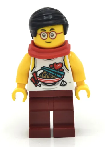 Mr. Tang (White Torso, Dark Red Legs)