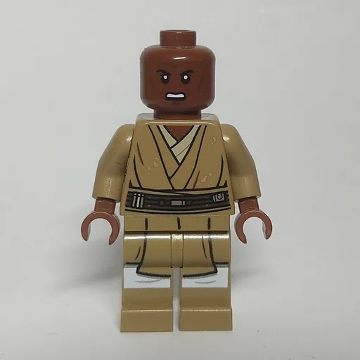 Mace Windu (Dark Tan Printed Legs, Open Mouth)