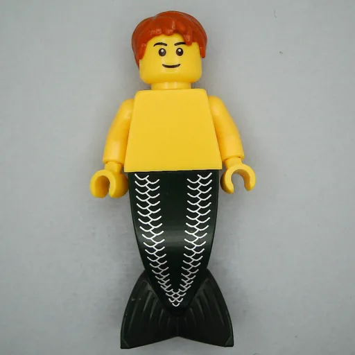 Merman (Dark Orange Hair, Black Eyebrows)