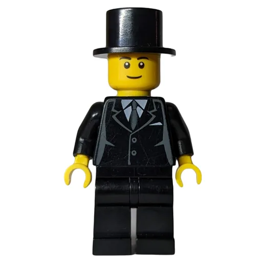 Groom (Black Suit, Black Top Hat, Black Eyebrows)