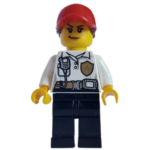 Fire Fighter (White Torso, Black Legs, Red Cap)