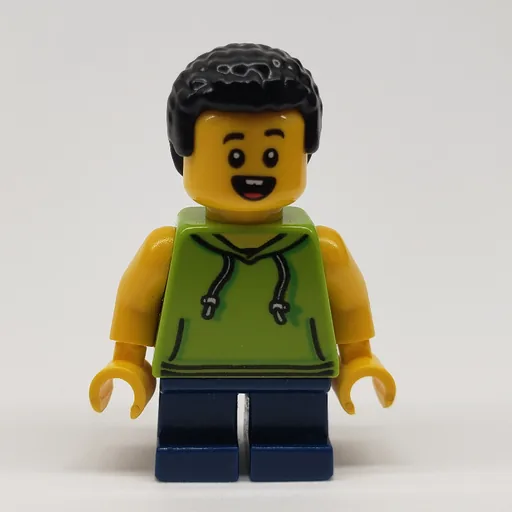 Boy (Lime Hoodie, Short Dark Blue Legs)