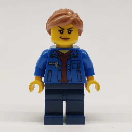 Woman (Blue Jacket, Dark Blue Legs, Medium Nougat Hair)