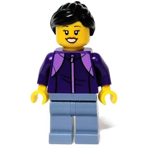 Dark Purple Torso (Sand Blue Legs, Black Hair)