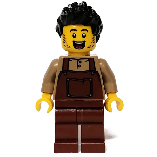 Dark Tan Torso (Reddish Brown Apron, Black Hair)