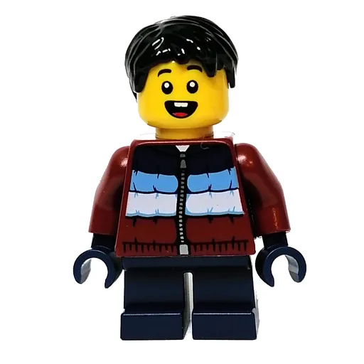 Kid (Dark Red Torso, Dark Blue Legs, Black Hair)