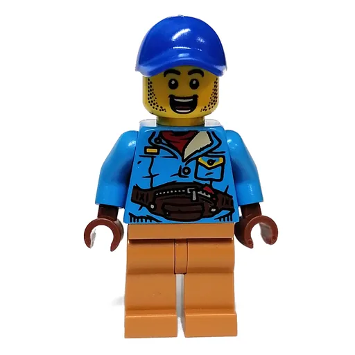 Dark Azure Torso (Medium Nougat Legs, Blue Cap)